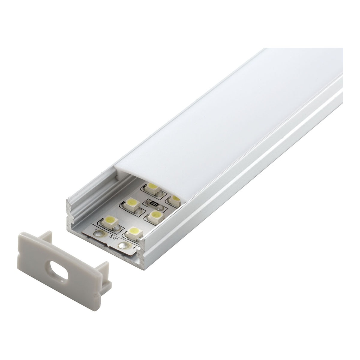 Artecta Profile led Aluminum + 2 covers + 4 endcaps Artecta Profile led Aluminum + 2 covers + 4 endcaps