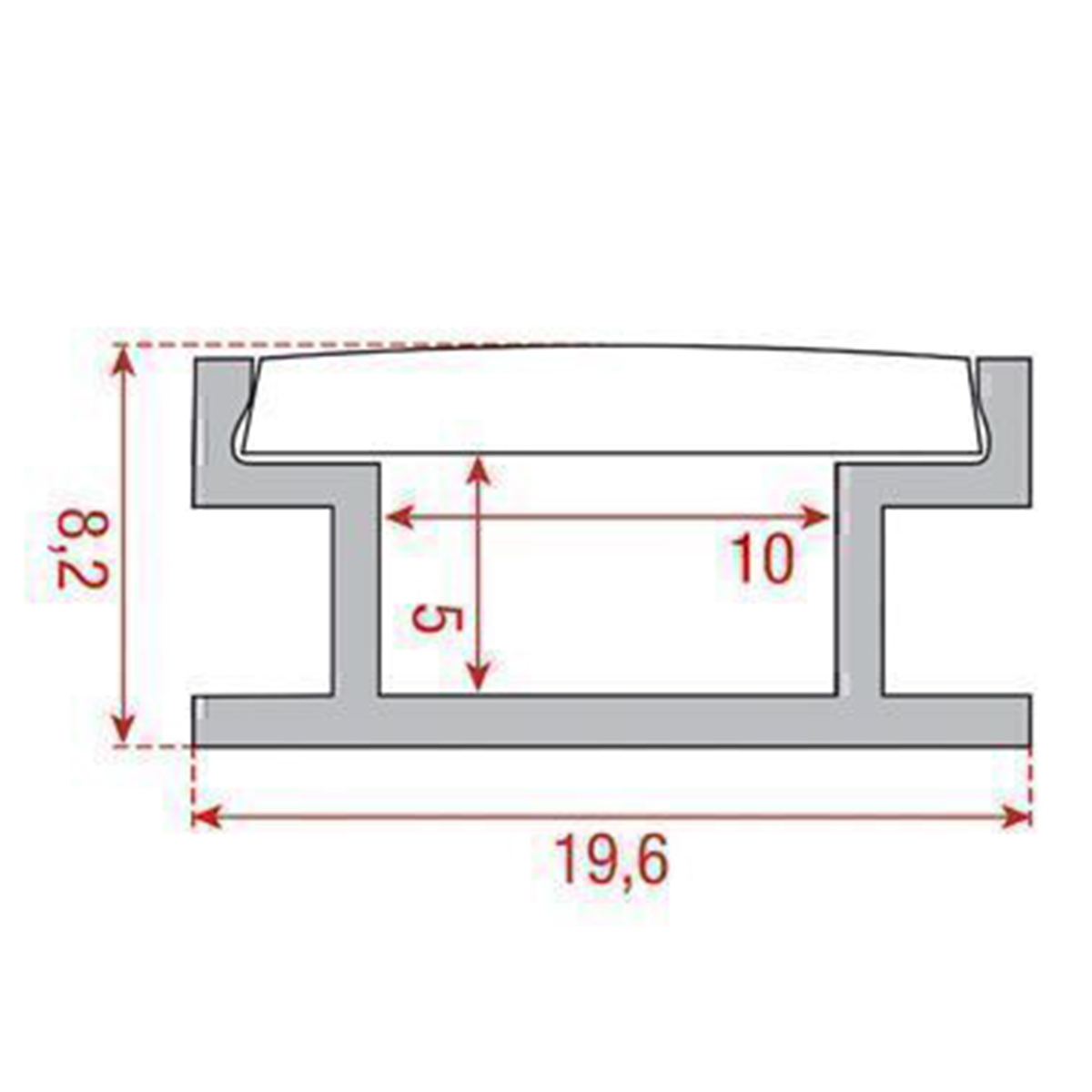 Artecta Profile Pro 9 Surface Geanodiseerd aluminium Artecta Profile Pro 9 Surface Geanodiseerd aluminium