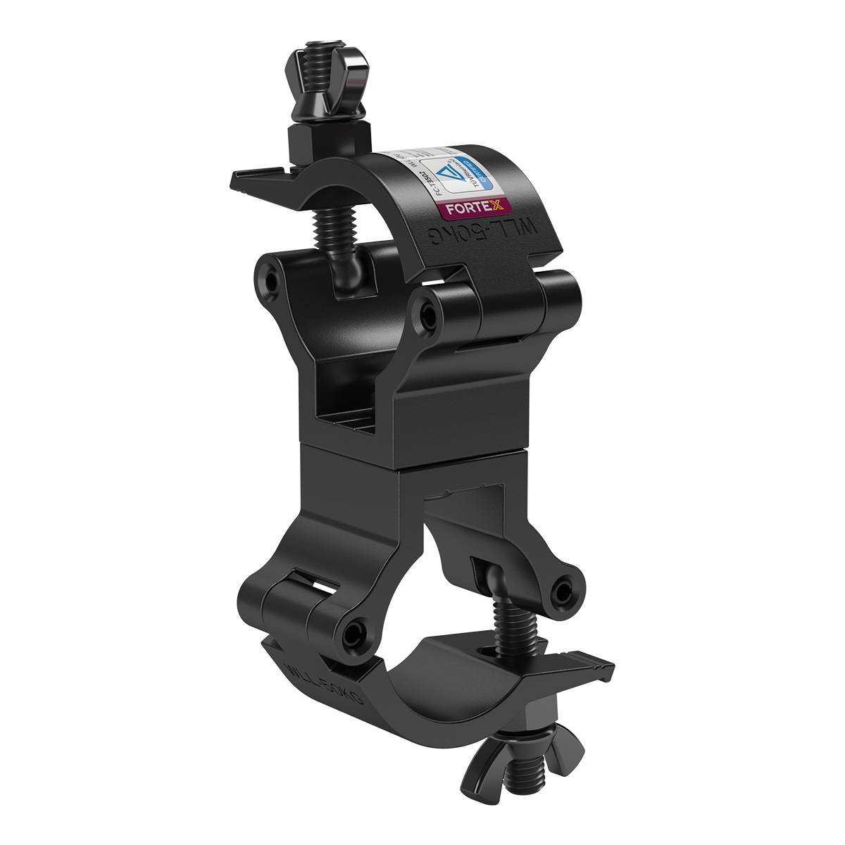 FORTEX Swivel Coupler truss klem WLL 50kg buis Ø32-35mm zwart FORTEX Swivel Coupler truss klem WLL 50kg buis Ø32-35mm zwart