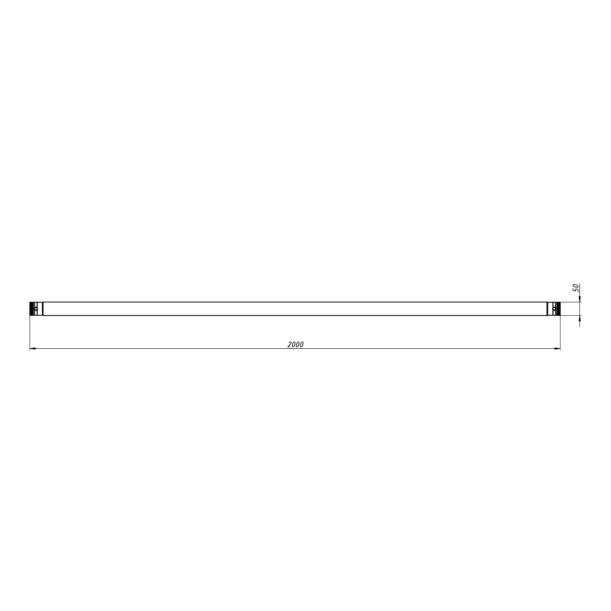 FORTEX FX31-L200 enkele truss buis lengte 200 cm zwart FORTEX FX31-L200 enkele truss buis lengte 200 cm zwart
