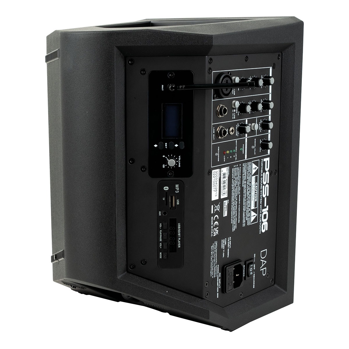 DAP PSS-106 mobiele accu luidspreker incl. draadloze handmicrofoon DAP PSS-106 mobiele accu luidspreker incl. draadloze handmicrofoon