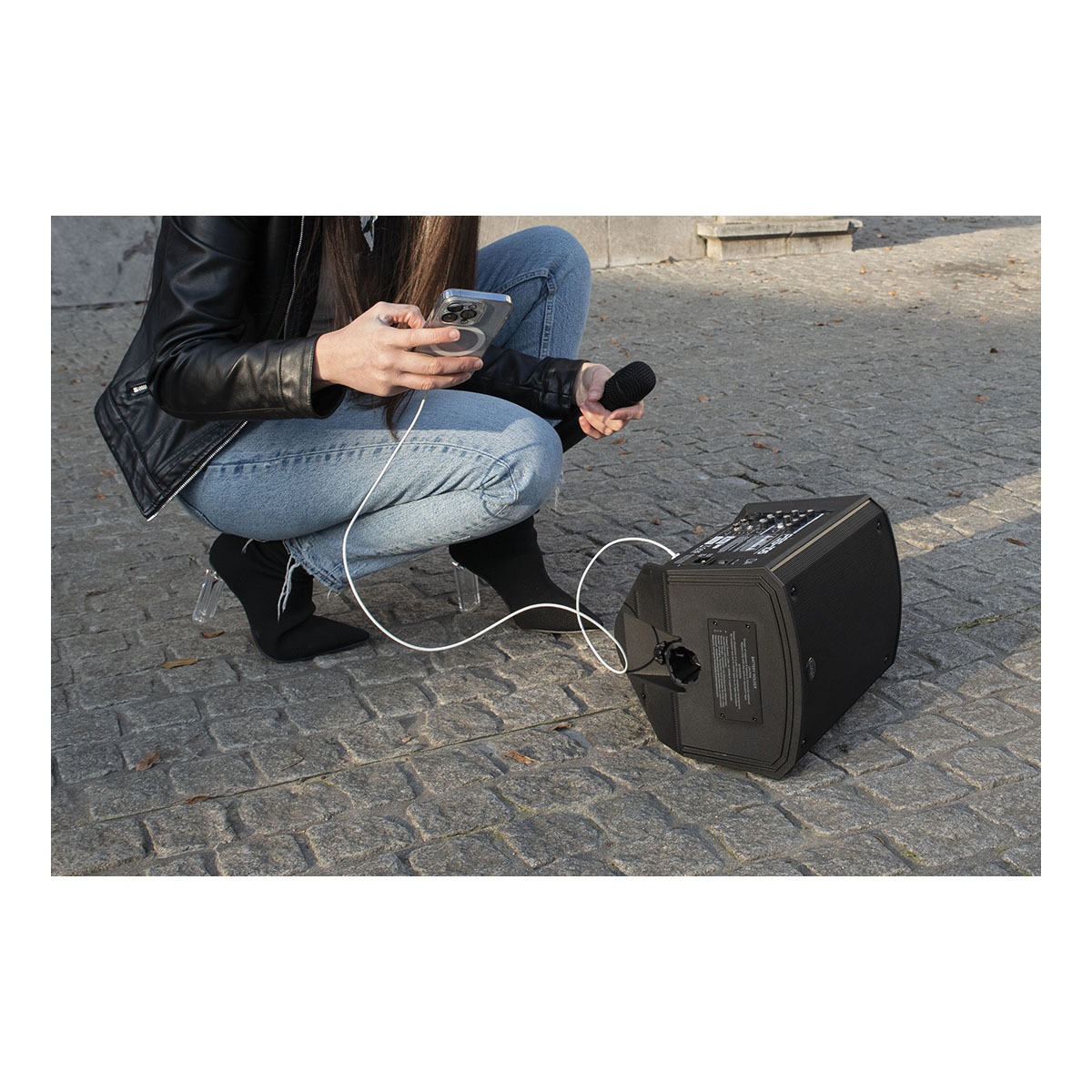 DAP PSS-106 mobiele accu luidspreker incl. draadloze handmicrofoon DAP PSS-106 mobiele accu luidspreker incl. draadloze handmicrofoon