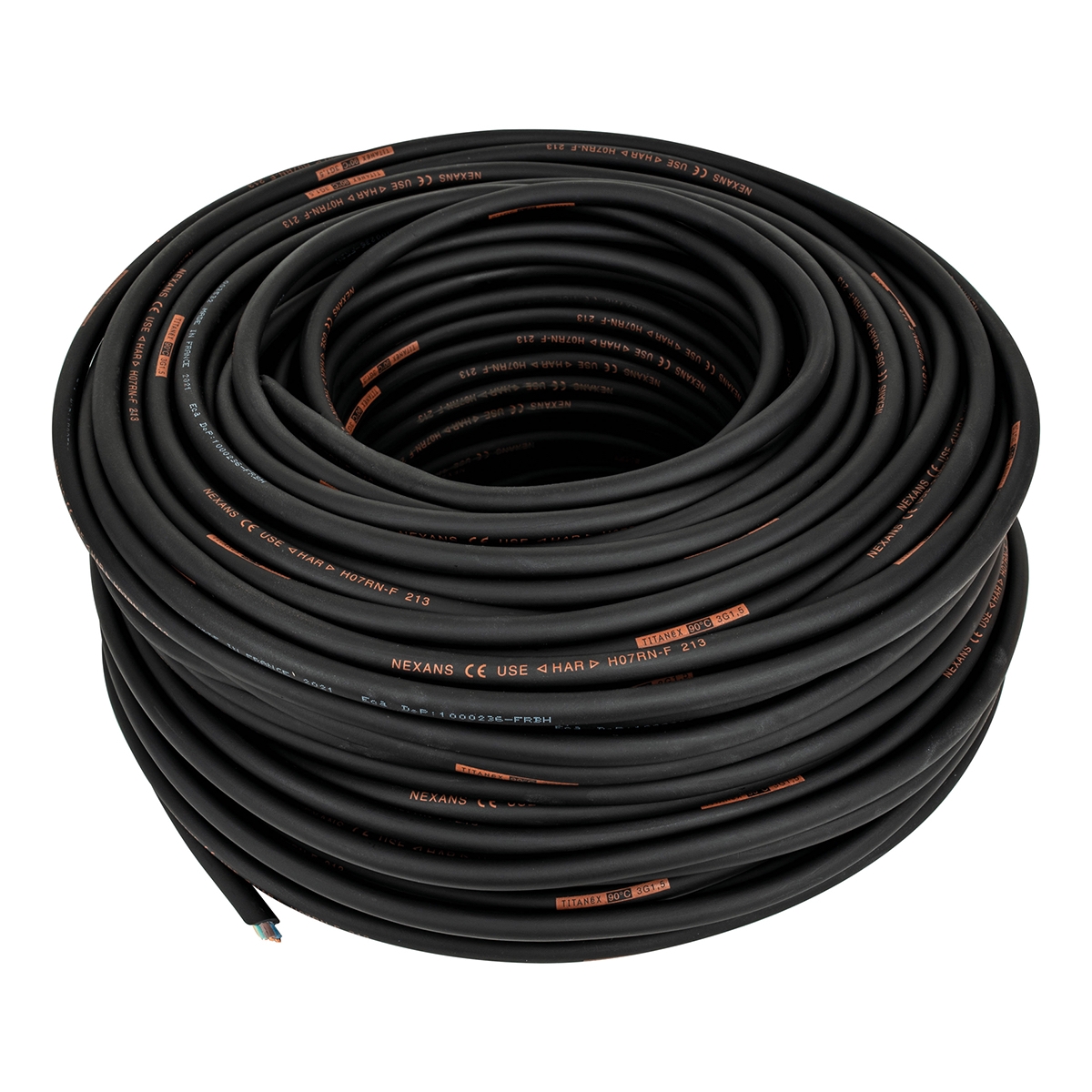 Titanex Neopreen stroomkabel 5x 4mm² - per meter Titanex Neopreen stroomkabel 5x 4mm² - per meter