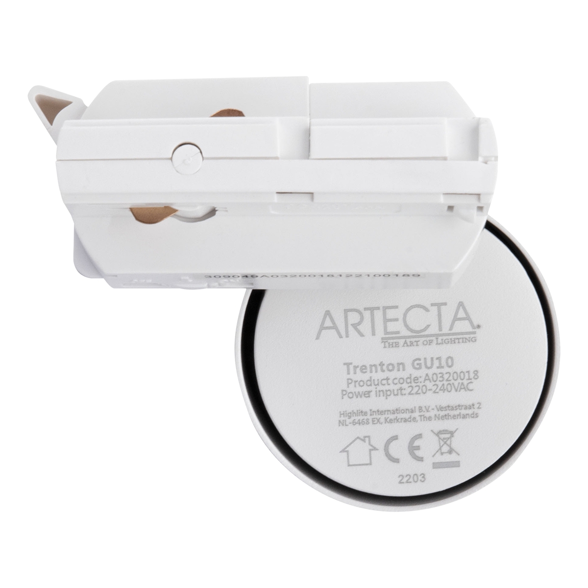 Artecta Trenton GU10 Track Light Wit - 1-fase Artecta Trenton GU10 Track Light Wit - 1-fase