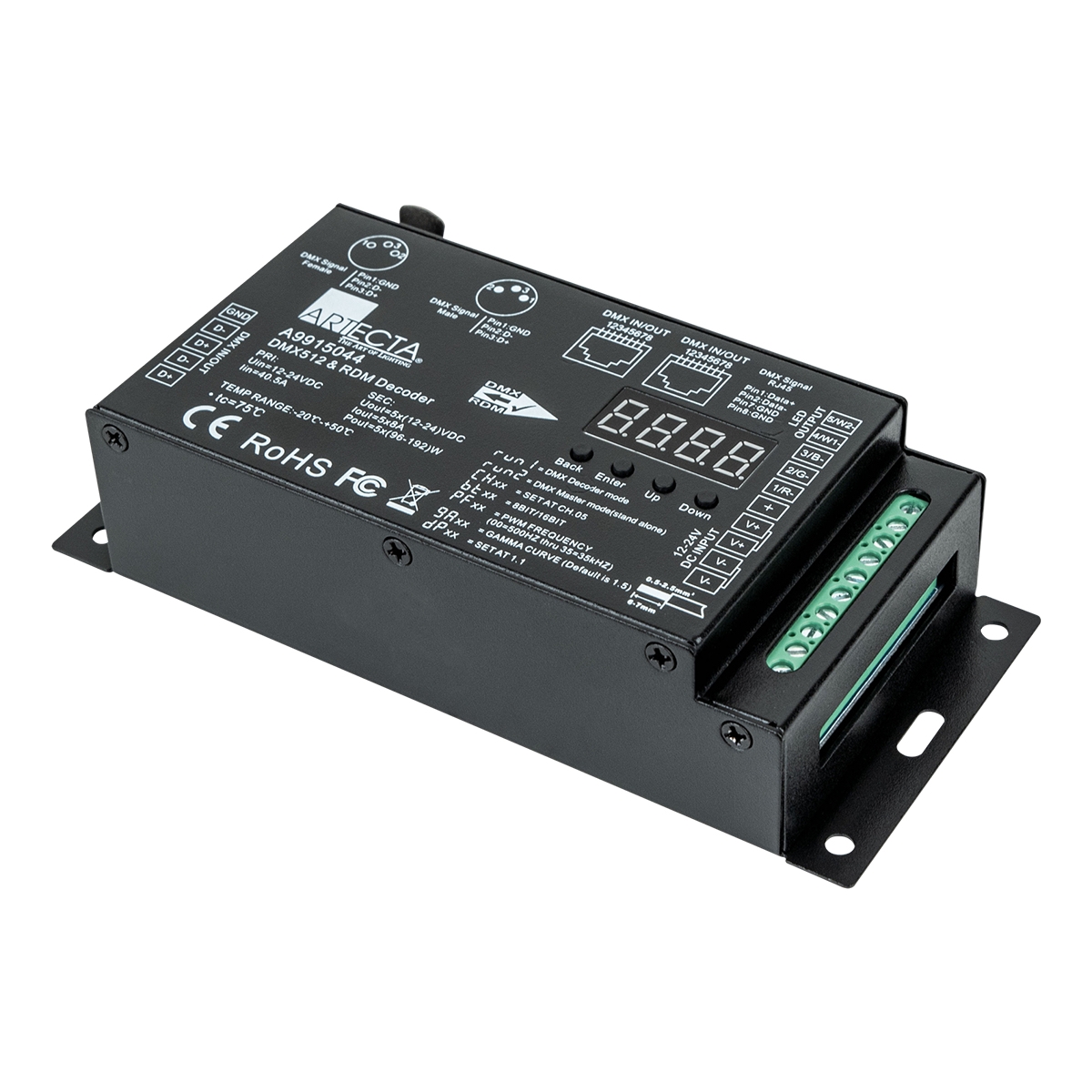 Artecta LED DIM-5 RDM 5 kanalen Neutrik XLR 3-pin & RJ45