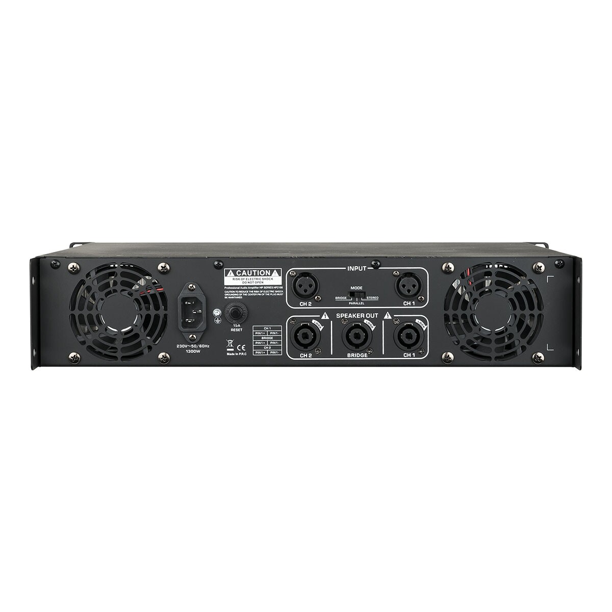 DAP HP-2100 Versterker 2x 1000W - 19 inch 2HE DAP HP-2100 Versterker 2x 1000W - 19 inch 2HE