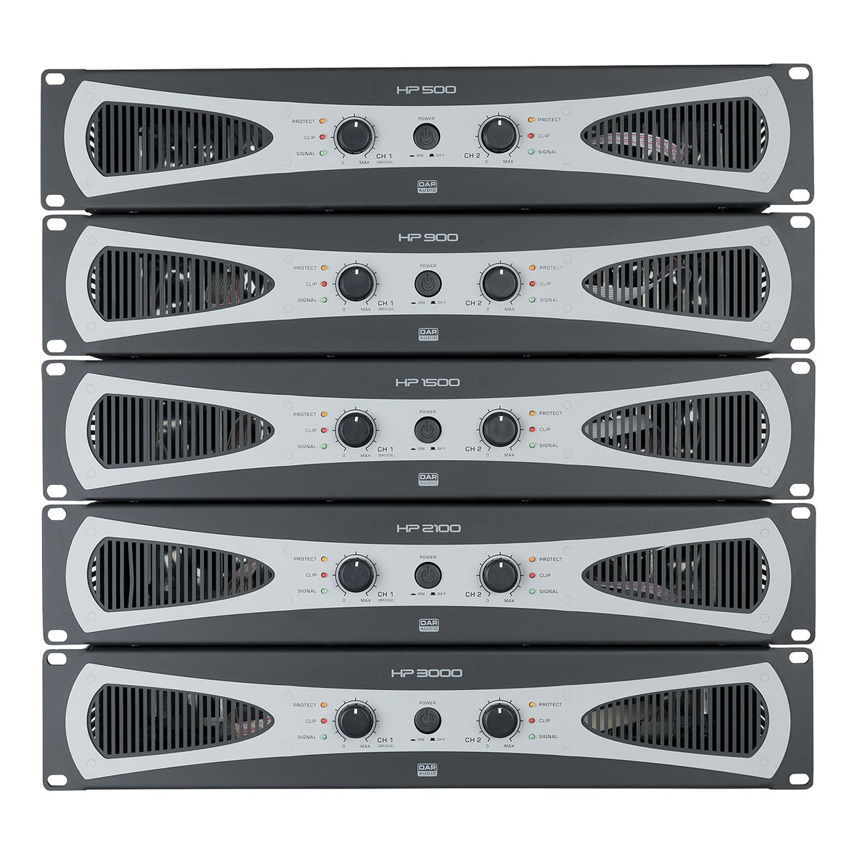 DAP HP-2100 Versterker 2x 1000W - 19 inch 2HE DAP HP-2100 Versterker 2x 1000W - 19 inch 2HE