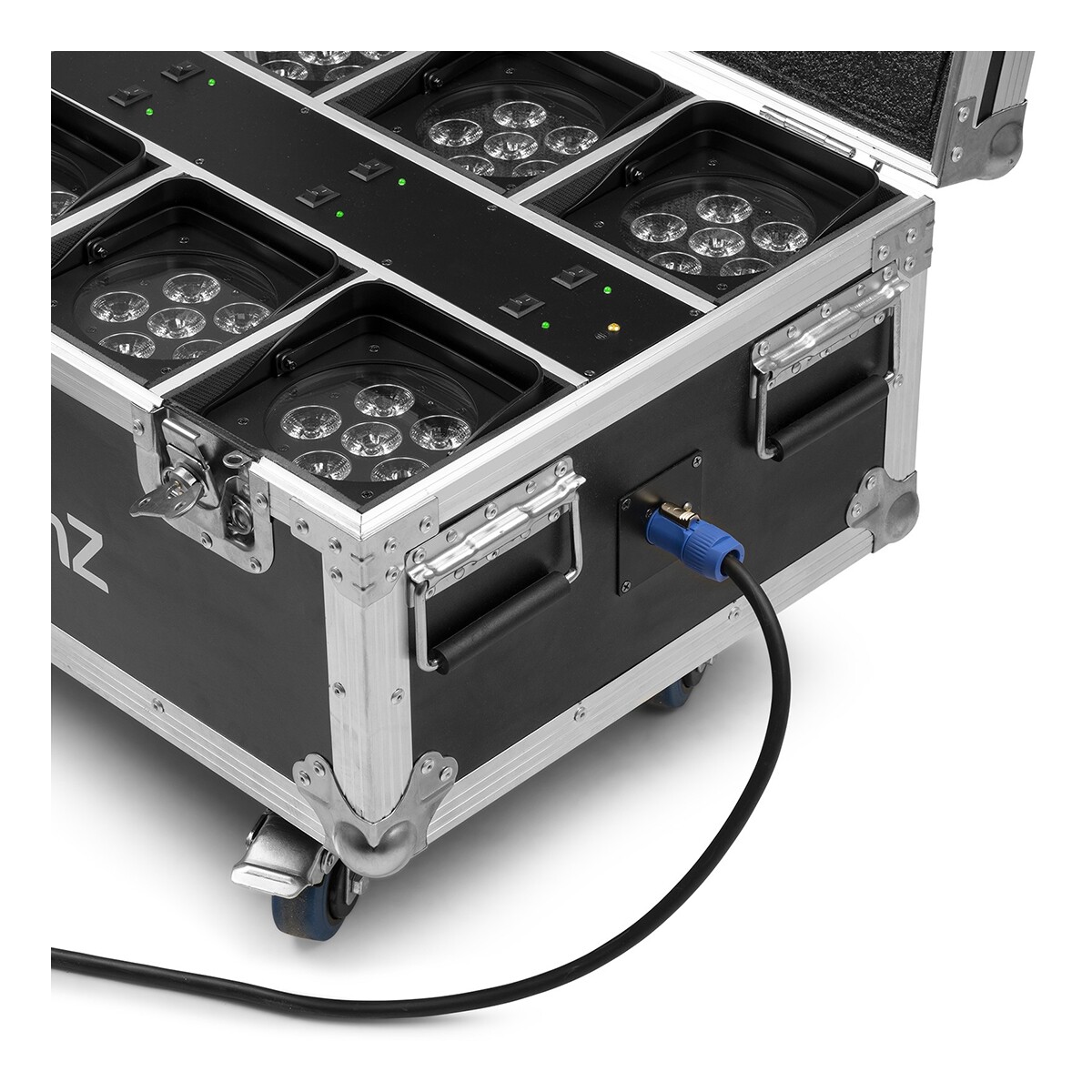 BeamZ set met 6x BBP62 uplights voor binnen en buiten in flightcase met oplaadfunctie BeamZ set met 6x BBP62 uplights voor binnen en buiten in flightcase met oplaadfunctie