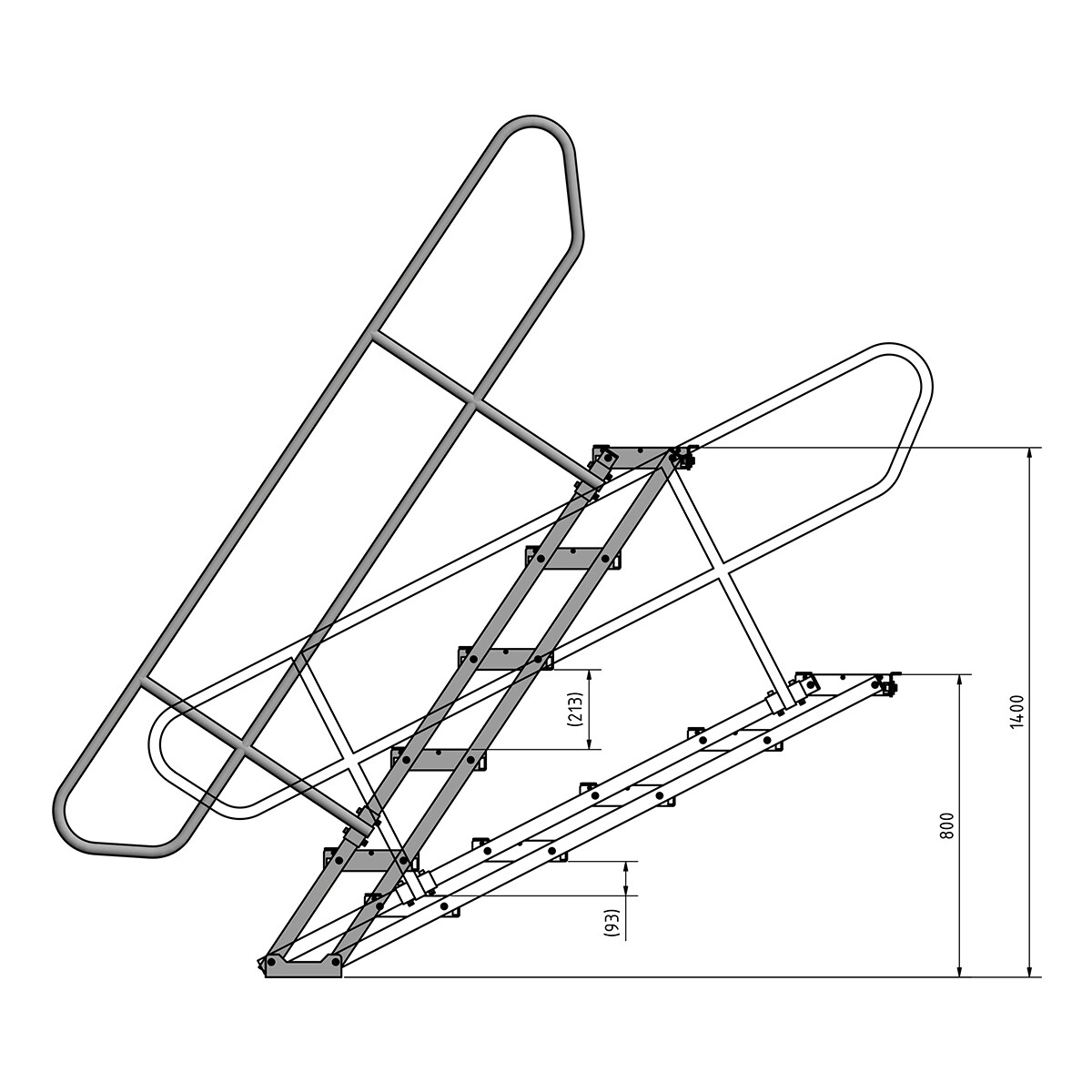 FORTEX Verstelbare Podium Trap 80 - 140cm FORTEX Verstelbare Podium Trap 80 - 140cm