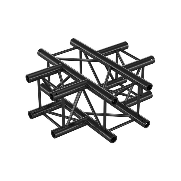 Milos QCF41 truss vierkant 4-weg kruis zwart Milos QCF41 truss vierkant 4-weg kruis zwart