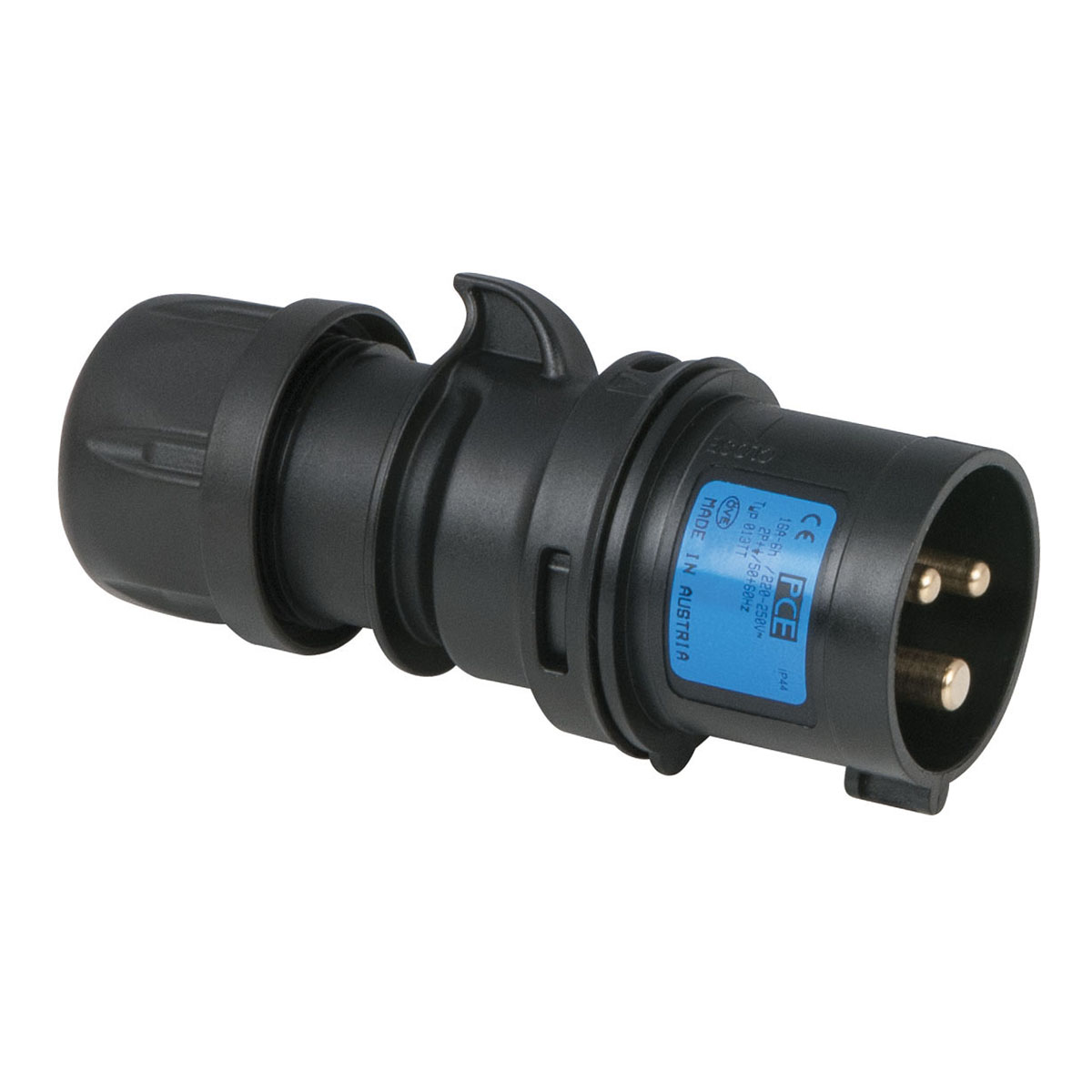 Showtec CEE 16A 240V 3p Plug Male Zwart, IP44 Showtec CEE 16A 240V 3p Plug Male Zwart, IP44