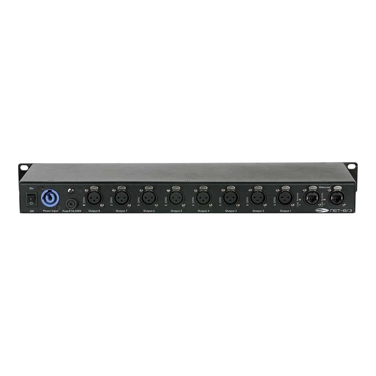 Showtec Net-8/3 8-kanaals Art-Net-/Kling-Net-node, 3-polige XLR Showtec Net-8/3 8-kanaals Art-Net-/Kling-Net-node, 3-polige XLR