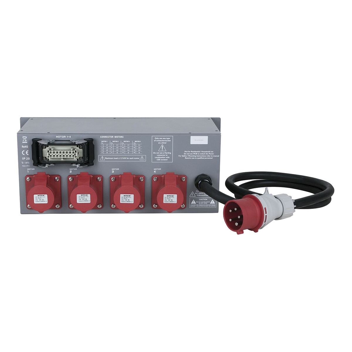 Showgear 4-Channel Chainhoist Controller Directe besturing Showgear 4-Channel Chainhoist Controller Directe besturing