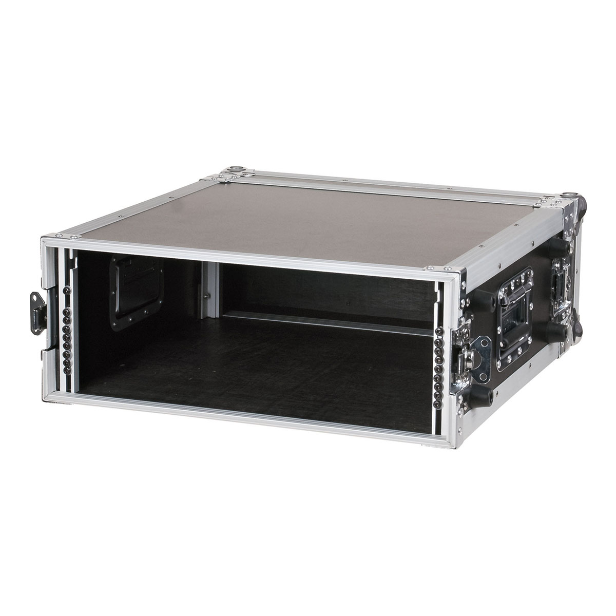 Showgear Double Door Case 4U – Sliding rackrail en verzonken handgrepen Showgear Double Door Case 4U – Sliding rackrail en verzonken handgrepen