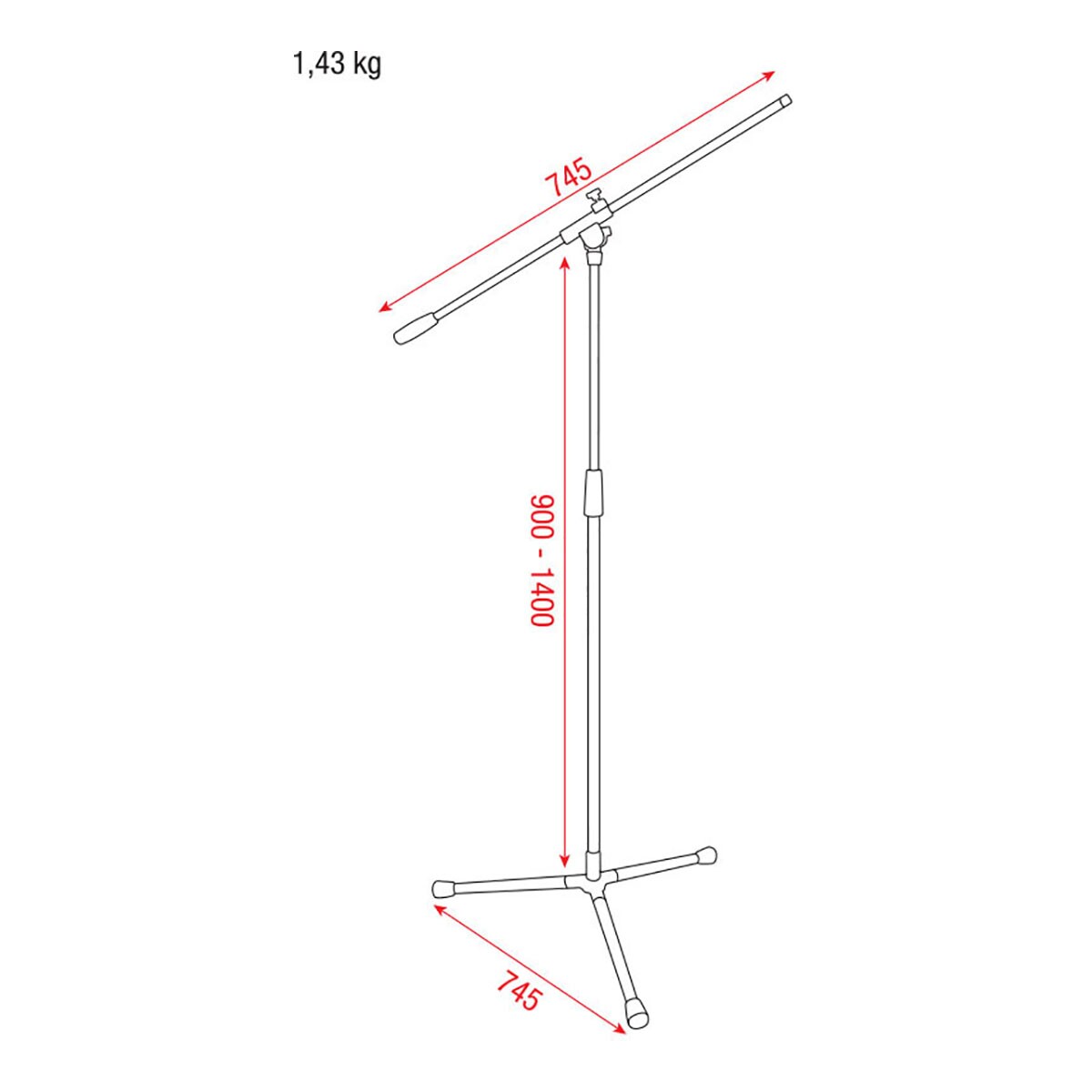Showgear Microphone Stand - Value Line Showgear Microphone Stand - Value Line
