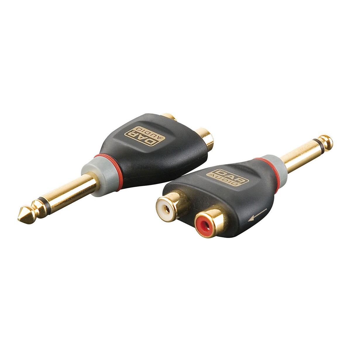 DAP XGA19 - Verloop-plug Jack male mono naar 2x RCA female DAP XGA19 - Verloop-plug Jack male mono naar 2x RCA female