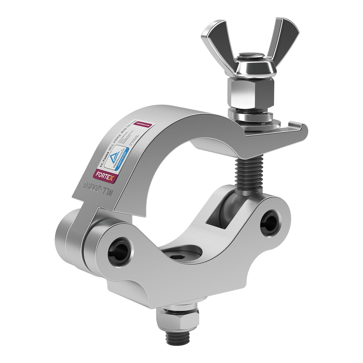 FORTEX Slimline Half Coupler truss klem WLL 200kg buis Ø48-51mm FORTEX Slimline Half Coupler truss klem WLL 200kg buis Ø48-51mm