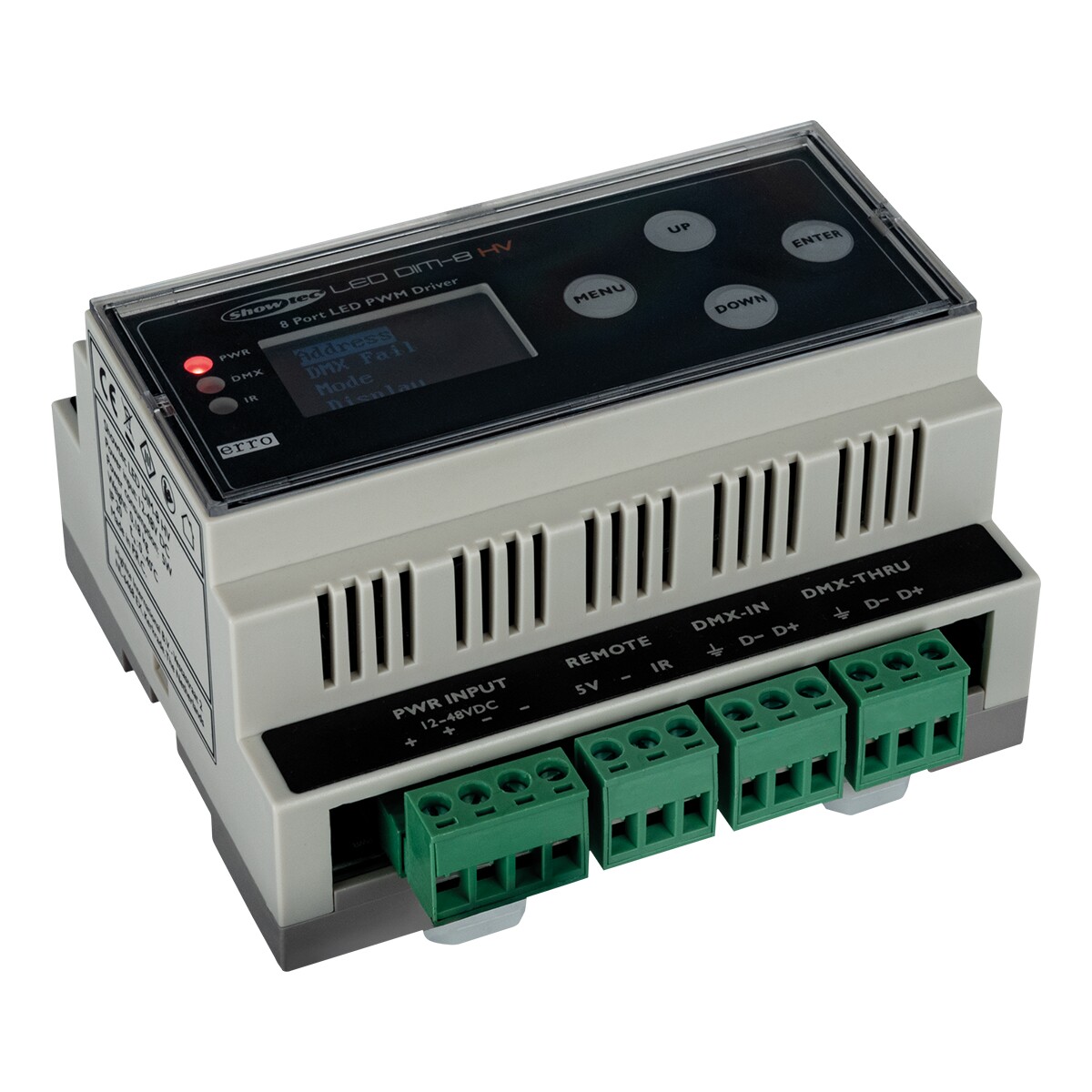Showtec LED Dim-8 HV DIN-rail Showtec LED Dim-8 HV DIN-rail