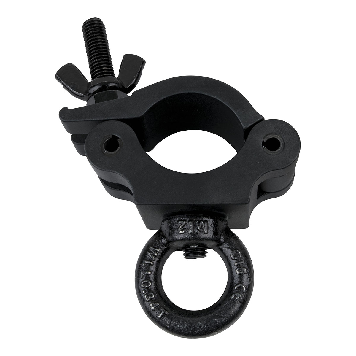 Showgear 50mm Half Coupler + Hijsoog WLL 340kg zwart Showgear 50mm Half Coupler + Hijsoog WLL 340kg zwart