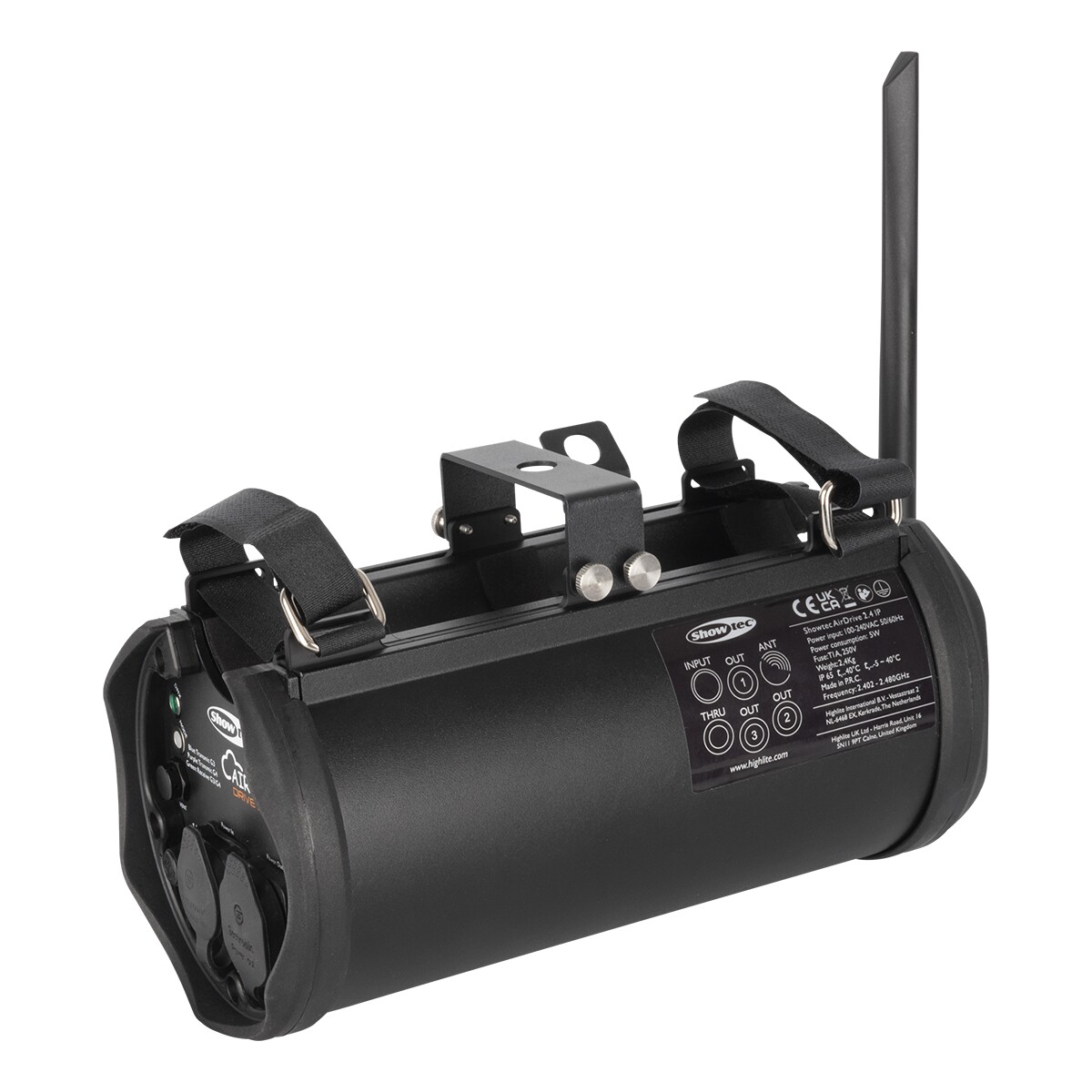 Showtec AirDrive 2.4 IP 3-pin XLR Draadloze DMX512 Zender/Ontvanger & Splitter - Geschikt voor Buitengebruik (IP65) Showtec AirDrive 2.4 IP 3-pin XLR Draadloze DMX512 Zender/Ontvanger & Splitter - Geschikt voor Buitengebruik (IP65)