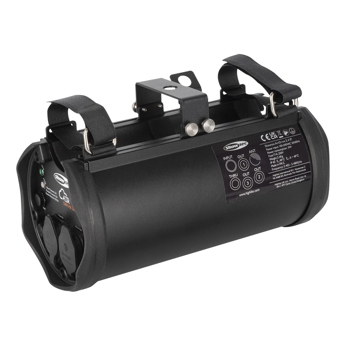 Showtec AirDrive 2.4 IP 3-pin XLR Draadloze DMX512 Zender/Ontvanger & Splitter - Geschikt voor Buitengebruik (IP65) Showtec AirDrive 2.4 IP 3-pin XLR Draadloze DMX512 Zender/Ontvanger & Splitter - Geschikt voor Buitengebruik (IP65)