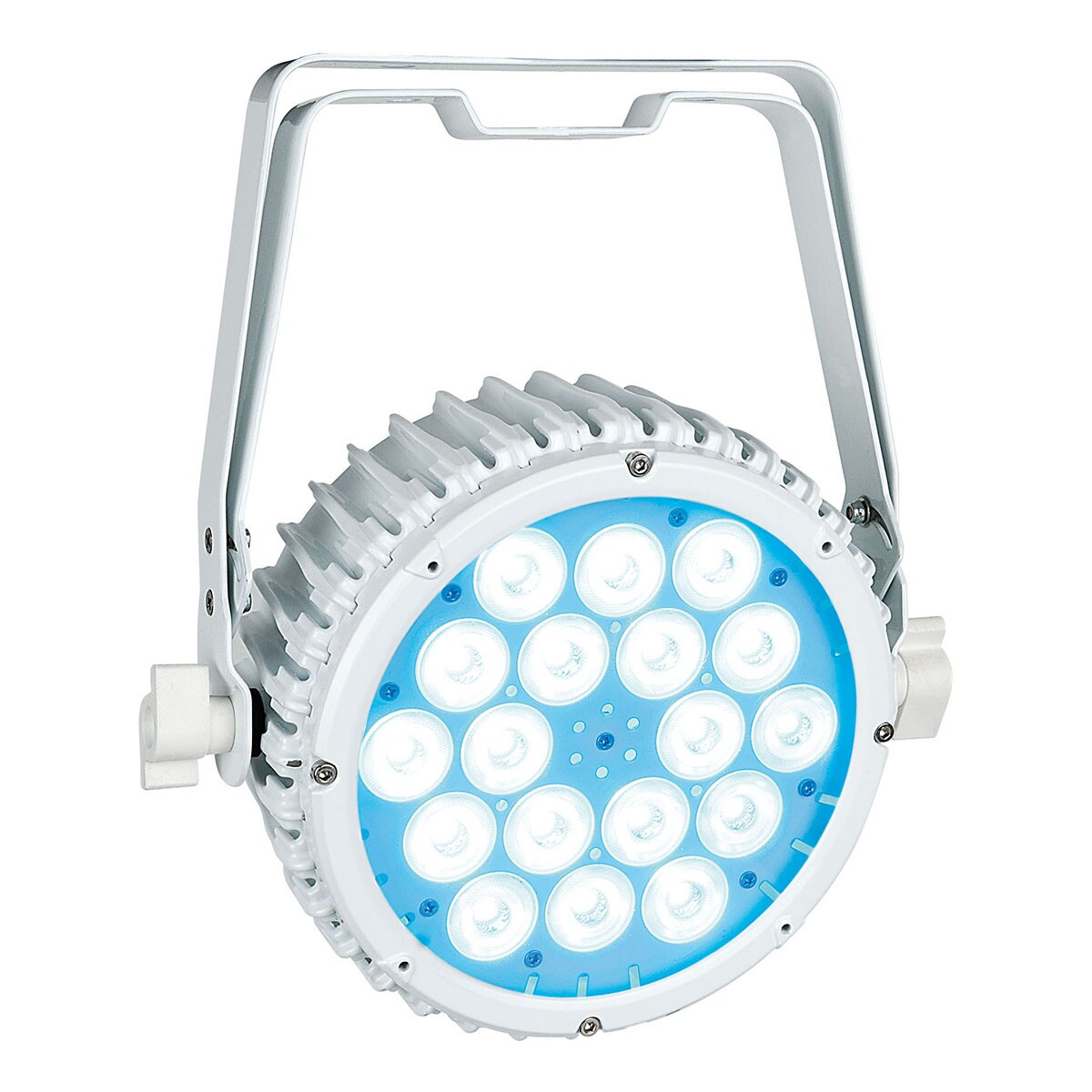 Showtec Compact Par 18 MKII - 18 x 3 W RGB LED Par - Wit Showtec Compact Par 18 MKII - 18 x 3 W RGB LED Par - Wit