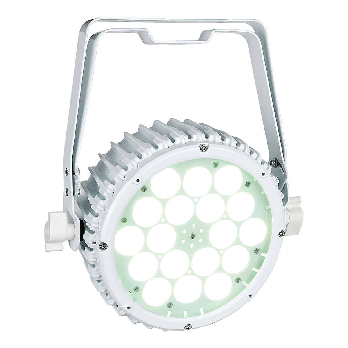 Showtec Compact Par 18 MKII - 18 x 3 W RGB LED Par - Wit Showtec Compact Par 18 MKII - 18 x 3 W RGB LED Par - Wit