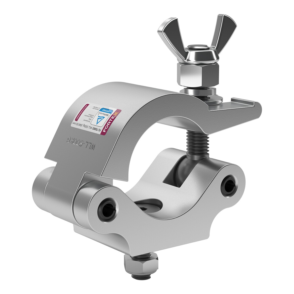 FORTEX Half Coupler truss klem WLL 500kg buis Ø48-51mm FORTEX Half Coupler truss klem WLL 500kg buis Ø48-51mm