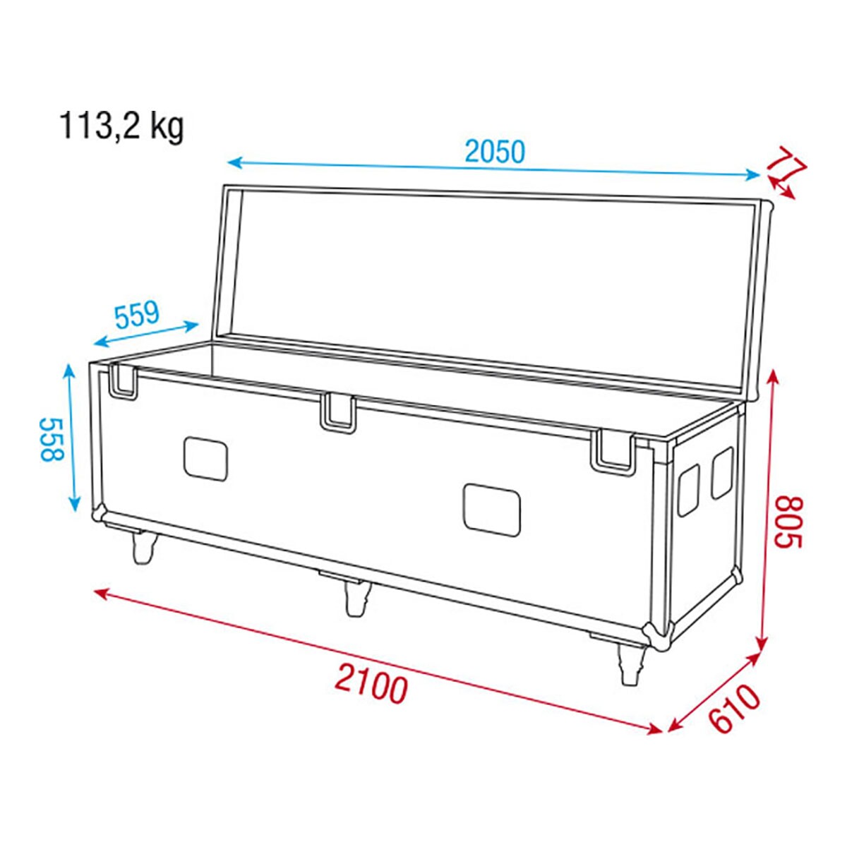 WENTEX® Pipe & Drape Flightcase – baseplate 60cm WENTEX® Pipe & Drape Flightcase – baseplate 60cm